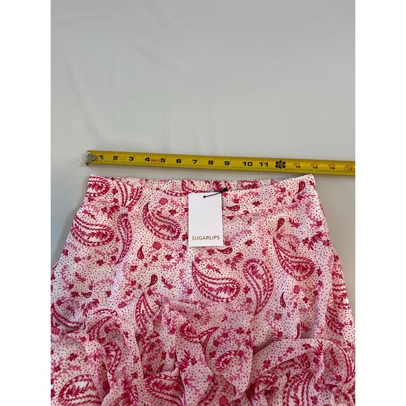 NWT Sugarlips Paisley Floral Maxi Skirt Womens Medium Boho Chic Fairy Festival - Picture 5 of 16